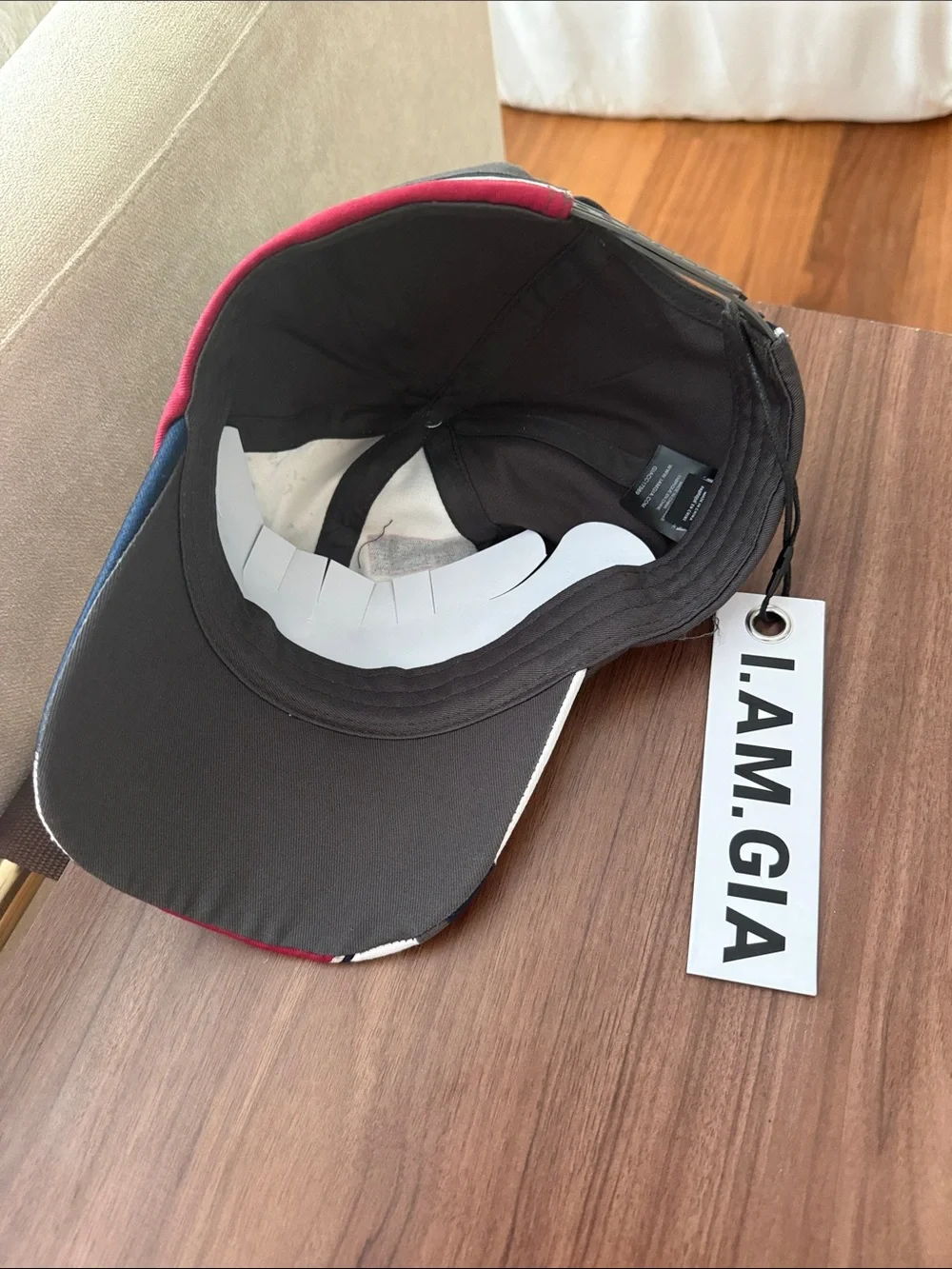 I.AM.GIA Black, Red & Blue Embellished Baseball Cap